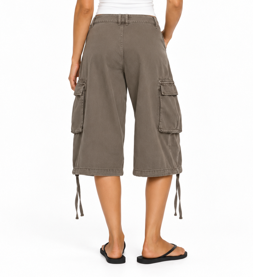 Longline Cargo Shorts - Khaki