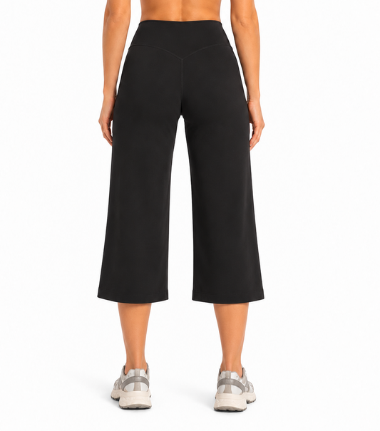 Wide Leg Capris - Black