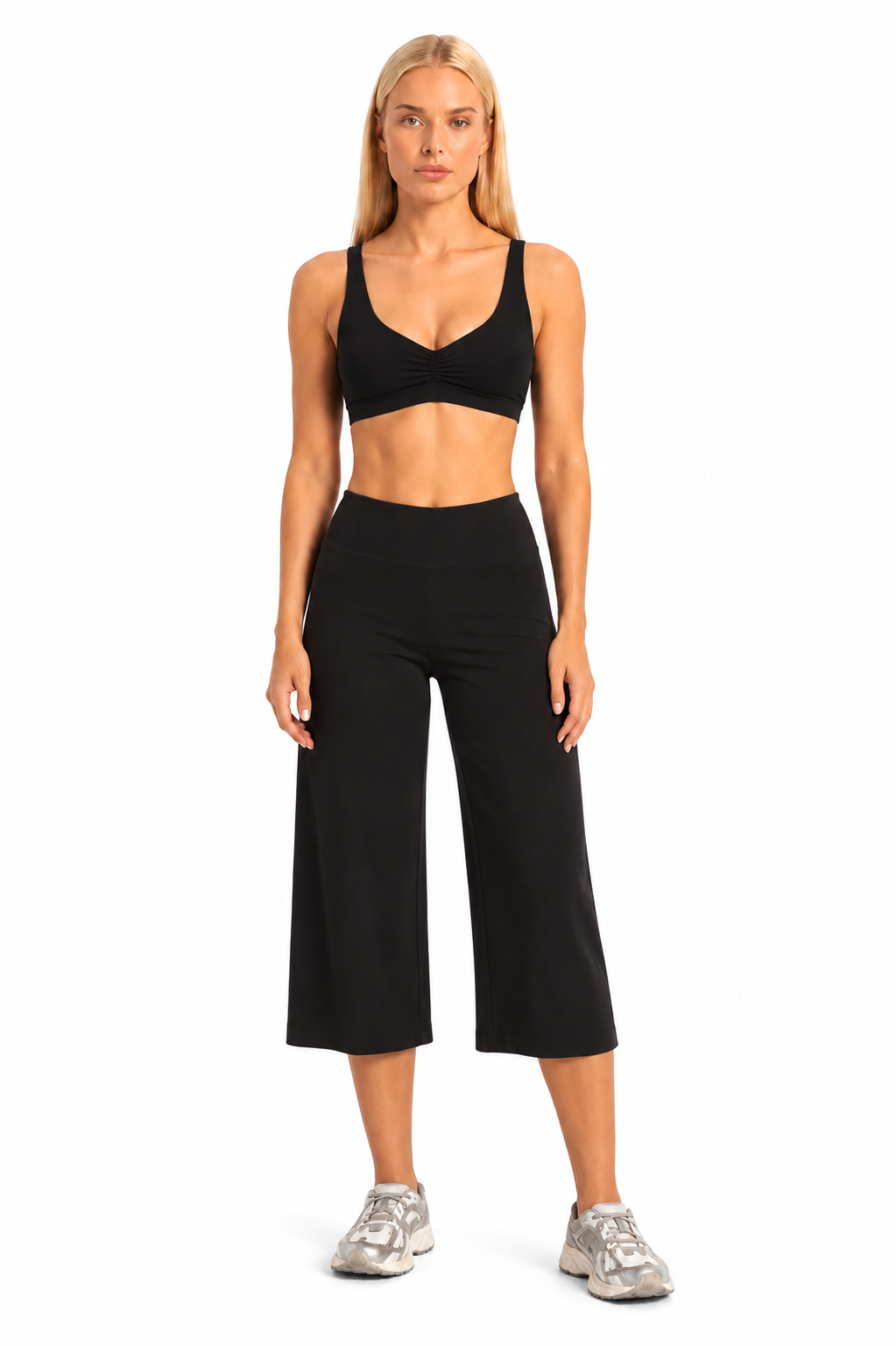 Wide Leg Capris - Black