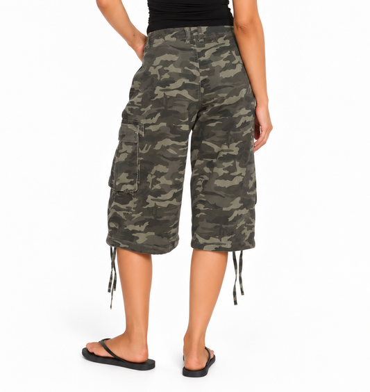 Longline Cargo Shorts - Camo