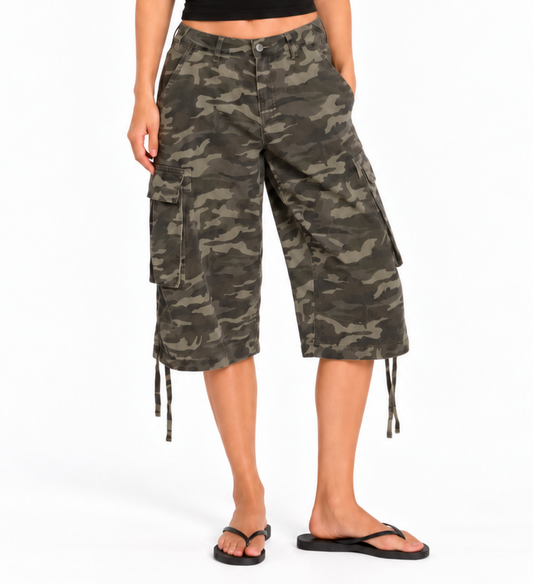 Longline Cargo Shorts - Camo