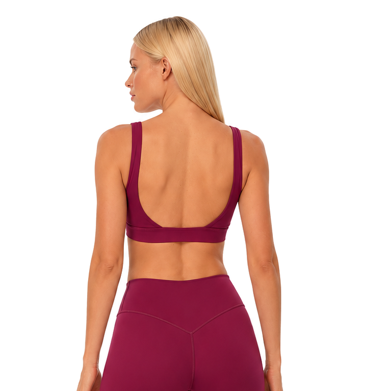Compression Crop Top - Burgundy