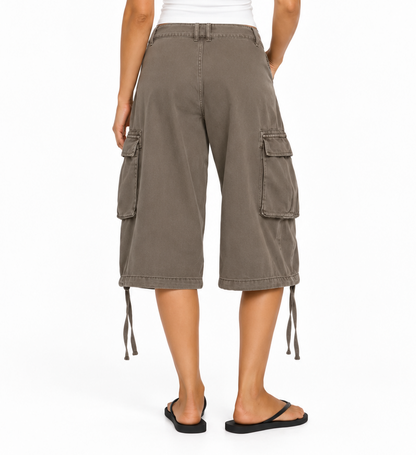 Longline Cargo Shorts - Khaki