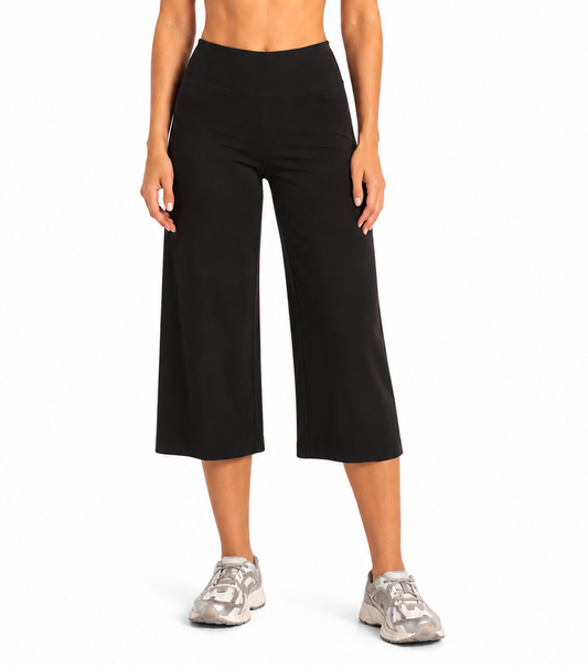 Wide Leg Capris - Black