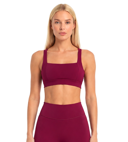 Compression Crop Top - Burgundy