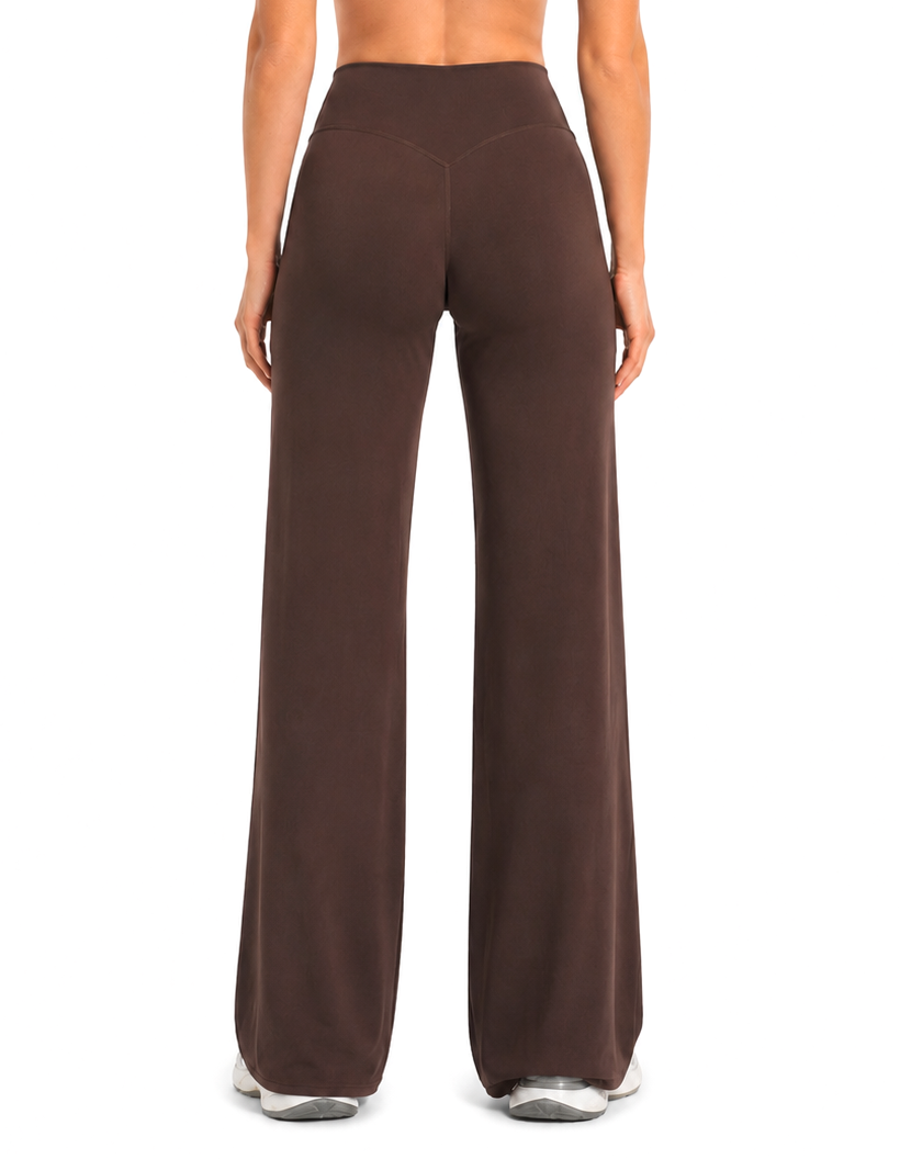 Straight Leg Active Pants - Dark Brown