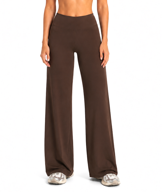 Straight Leg Active Pants - Dark Brown