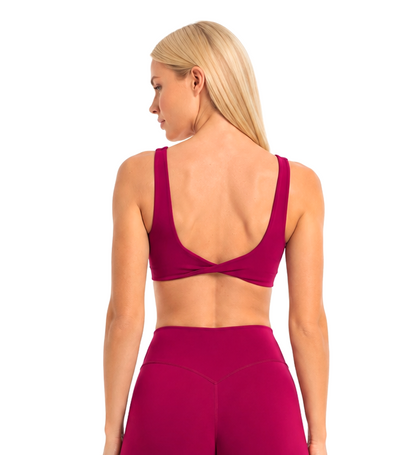Twist Crop Top - Raspberry