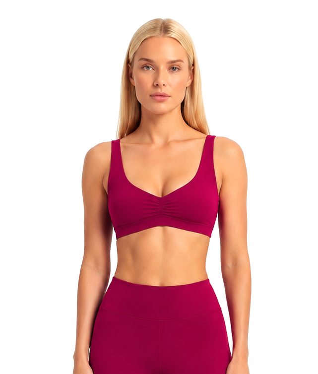 Twist Crop Top - Raspberry