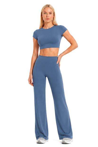 Straight Leg Active Pants - Slate