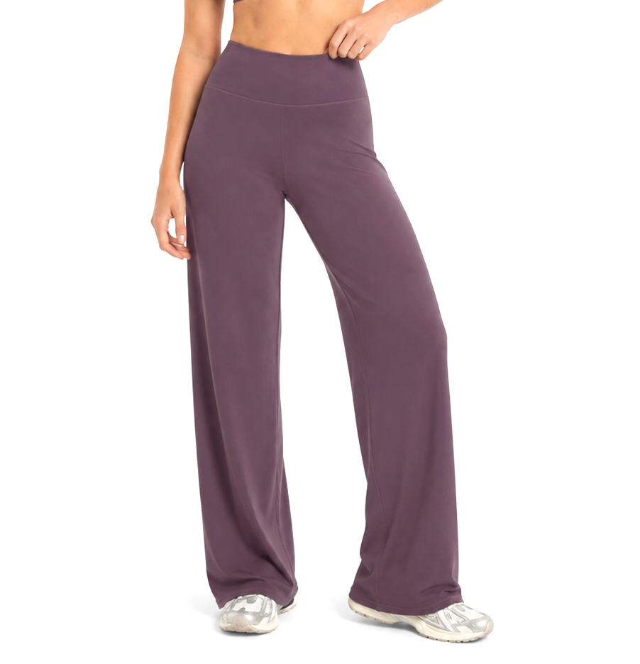 Straight Leg Active Pants - Mauve