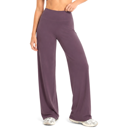 Straight Leg Active Pants - Mauve
