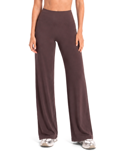 Straight Leg Active Pants - Chocolate