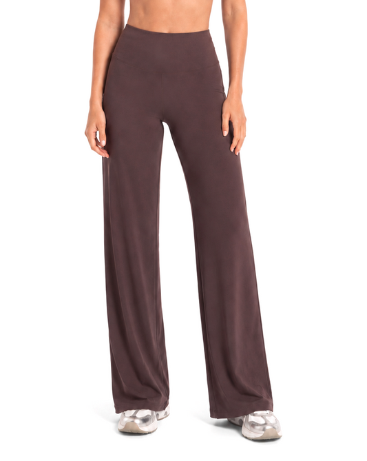 Straight Leg Active Pants - Chocolate