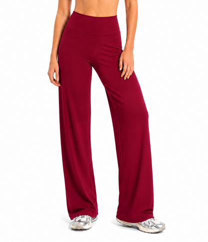 Straight Leg Active Pants - Berry